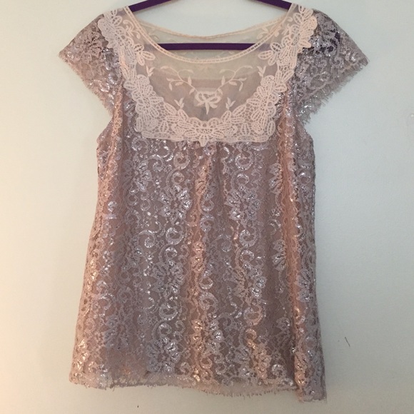 ANTHROPOLOGY Size 6 Blush Blouse