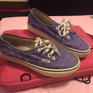 Purple Checkerboard Vans Low top Sneaker