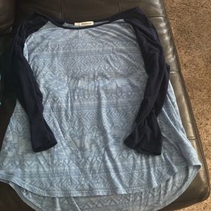 Tribal pattern jersey shirt