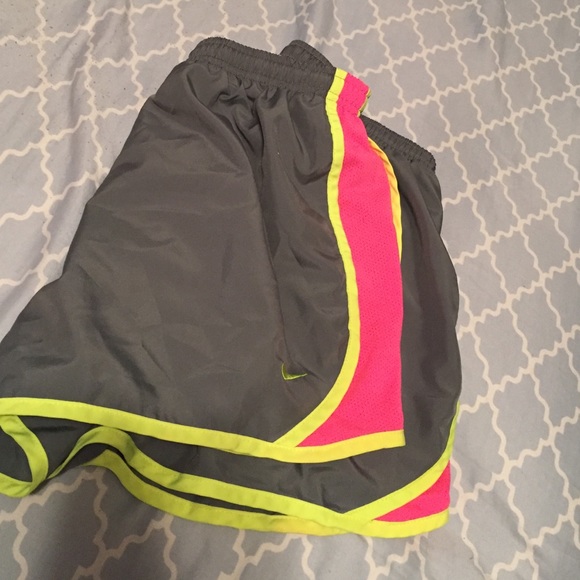 Grey nike shorts. They fit like a medium.