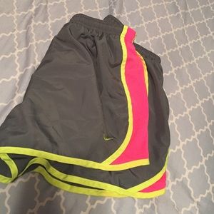 Grey nike shorts. They fit like a medium.