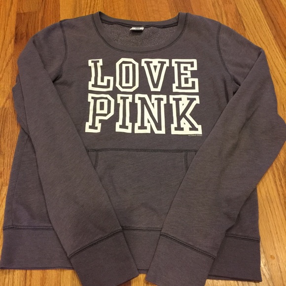 Pink Victoria's Secret grey sweatshirt