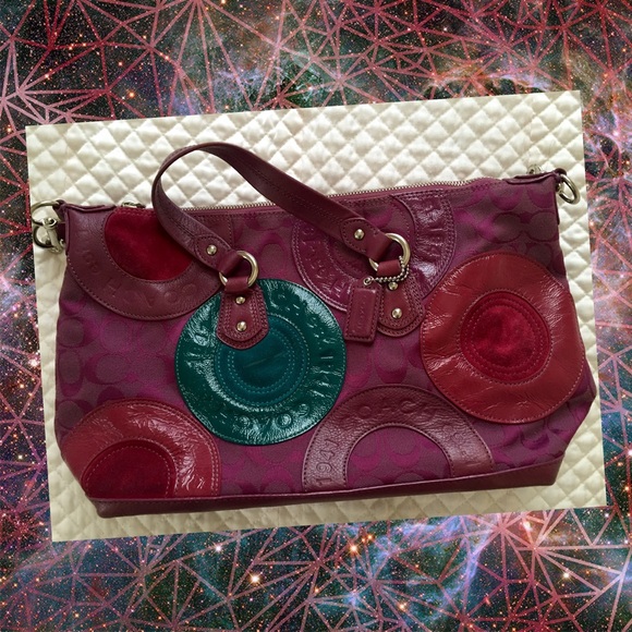 COACH Burgundy/Wine Handbag - Picture 2 of 3