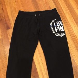 Pink Victoria's Secret Black joggers