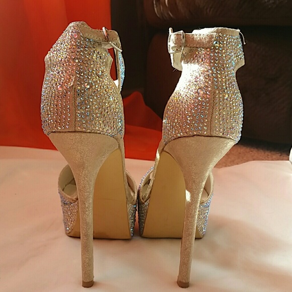 **SPARKLING RHINESTONE HEELS** - Picture 2 of 3