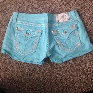 Light blue miss me jeans shorts