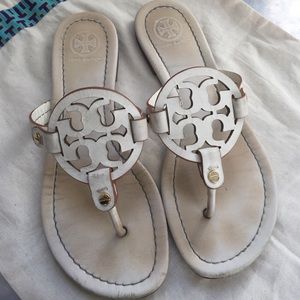 Tory Burch Ivory Miller Sandals