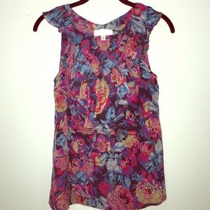 Size 0 Ruffle Silk Razer Back