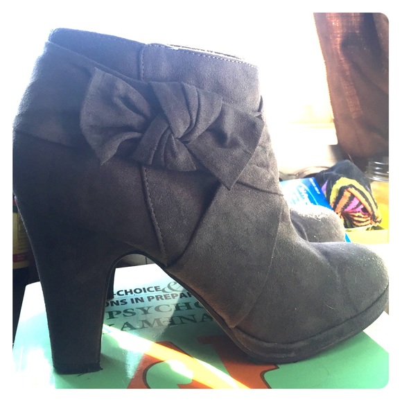 Worn Once! Grey Booty Heels