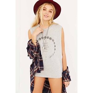 Gray tank Edgar Allen Poe quote Urban Outfitters