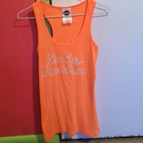Orange Harley tank