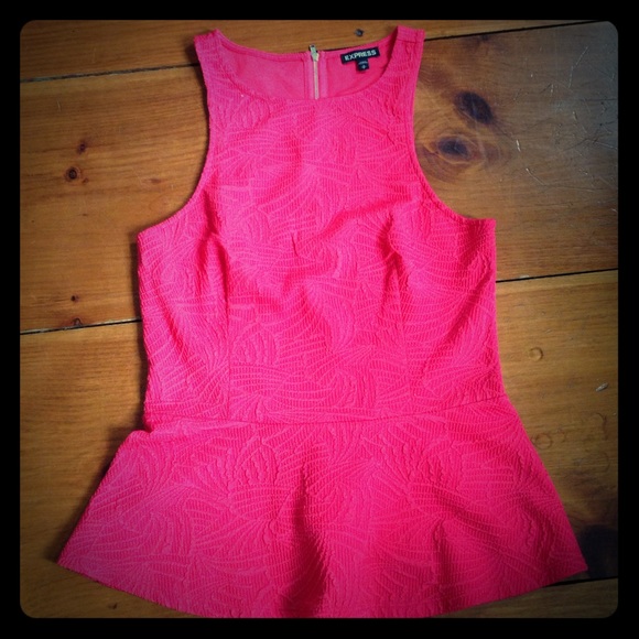 Express Tops - EXPRESS • PEPLUM • CORAL