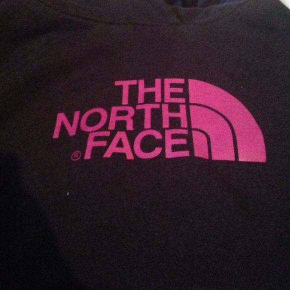 Black pink north face hoodie