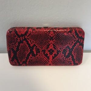 Faux Snake Skin clutch wallet