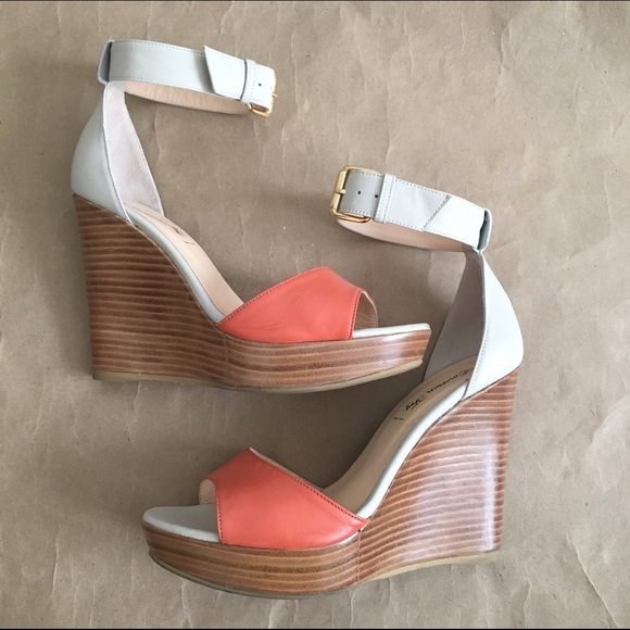 Emerson Fry Leather Wedge Sandal - Wood Platform - Picture 2 of 4