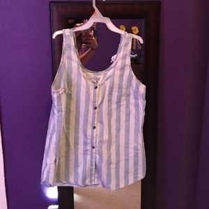 LA Hearts Vertical Stripe tank top