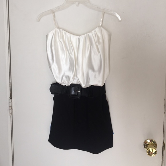 Forever21 strapless black&white cocktail dress