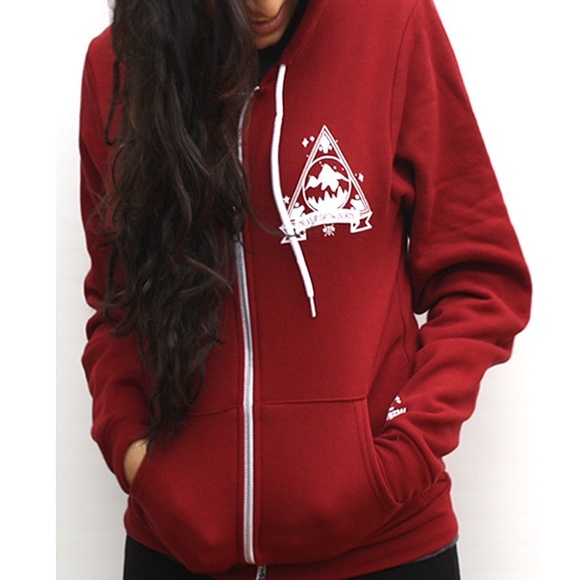 Red Basecamp Zip Hoodie from Weekend Society
