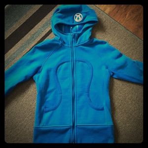 Size 4 Lululemon Blue Scuba Hoodie