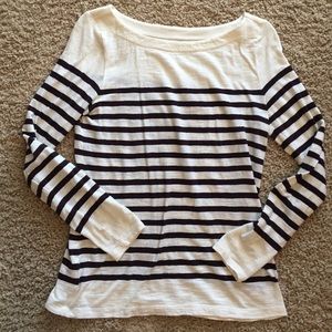 Long sleeve striped Loft T, medium