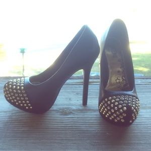 Studded platform heels