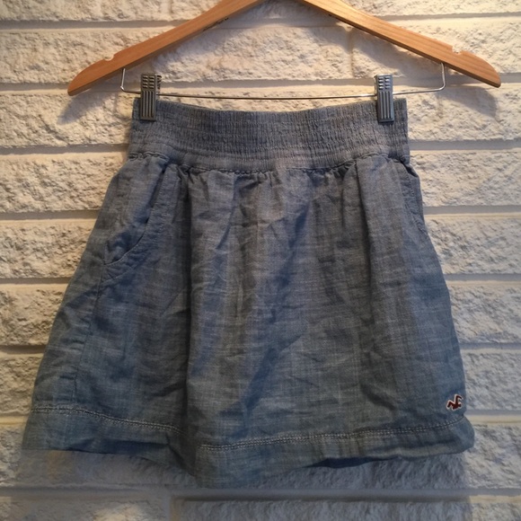 Hollister Faux Denim Skirt