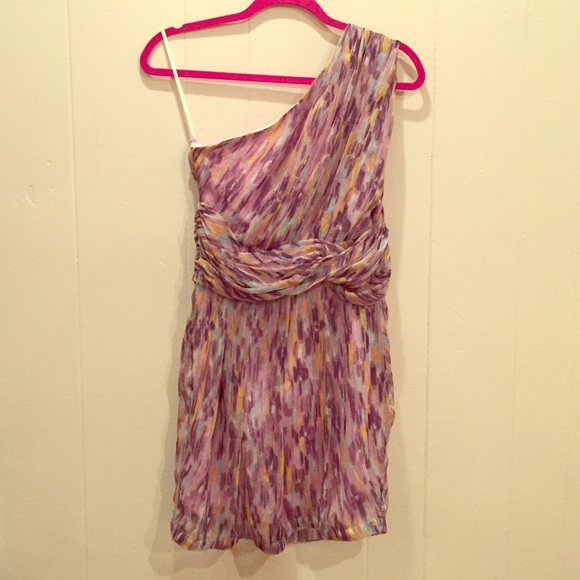 One shoulder printed dress