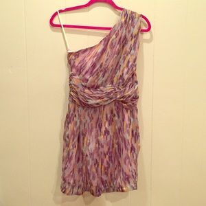 One shoulder printed dress