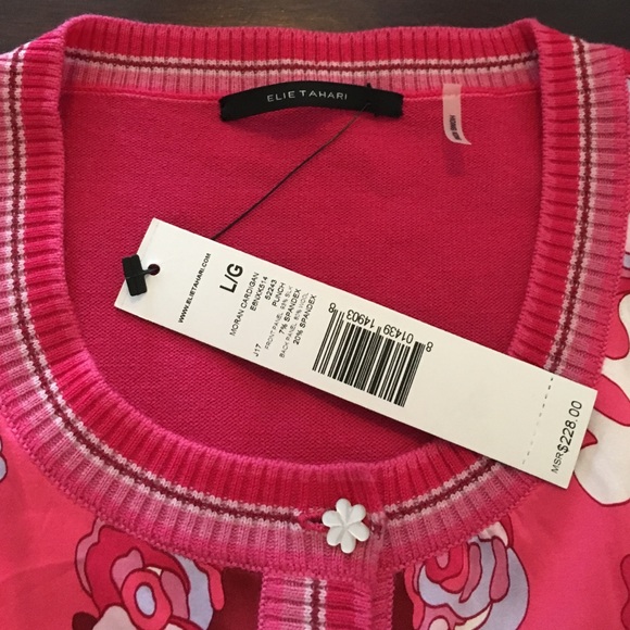 Elie Tahari pink sweater