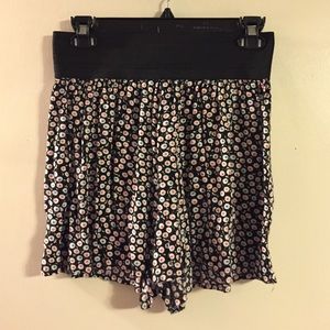 High waisted floral shorts
