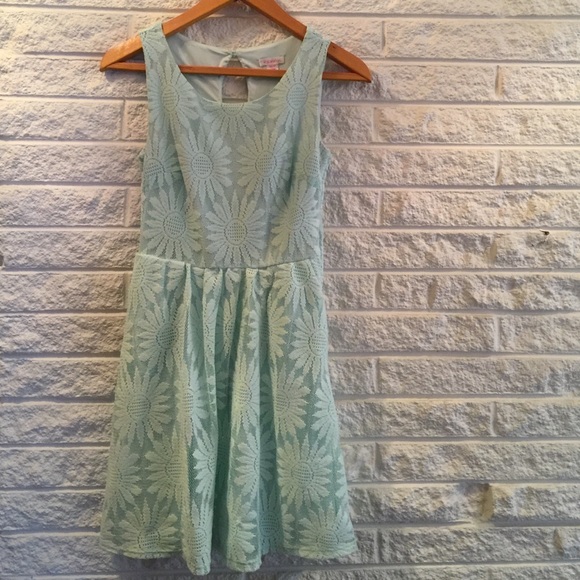 Teal Daisy-Print Sundress