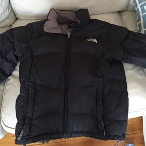 Black North Face puffy coat
