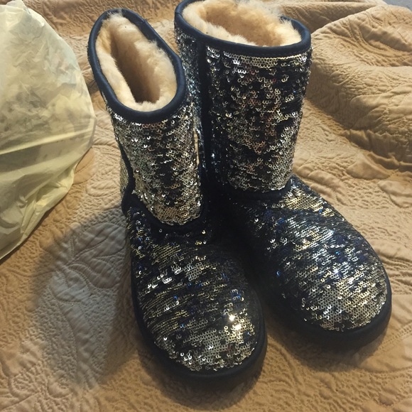 Navy sequins ugg