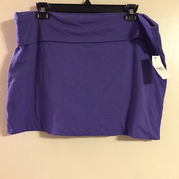 Purple fold over skirt