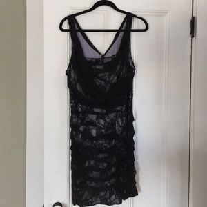 Express lace overlay dress