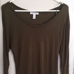 Forest green 3/4 sleeve top