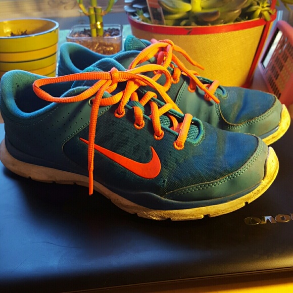 Blue Nike trainers