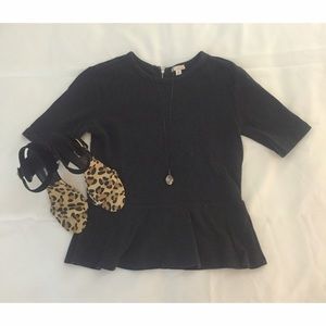 Charcoal Gray Peplum