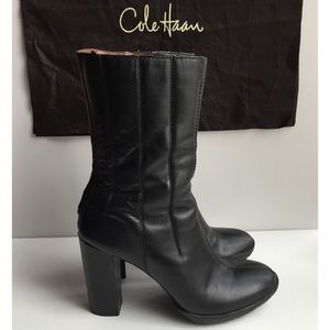COLE HAAN G SERIES LEATHER BOOTS