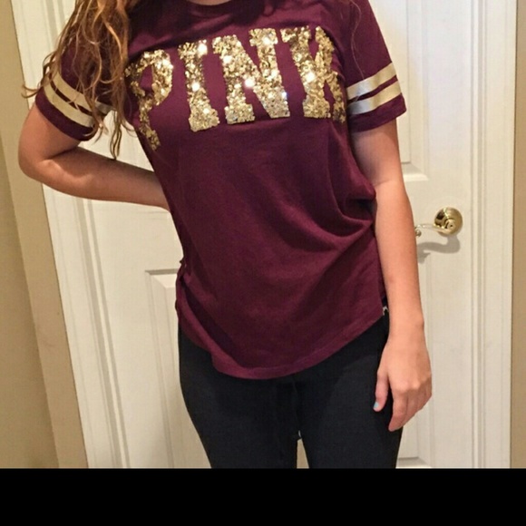 VS PINK SEQUIN SHIRT