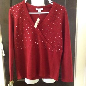 BWT cranberry color sweater