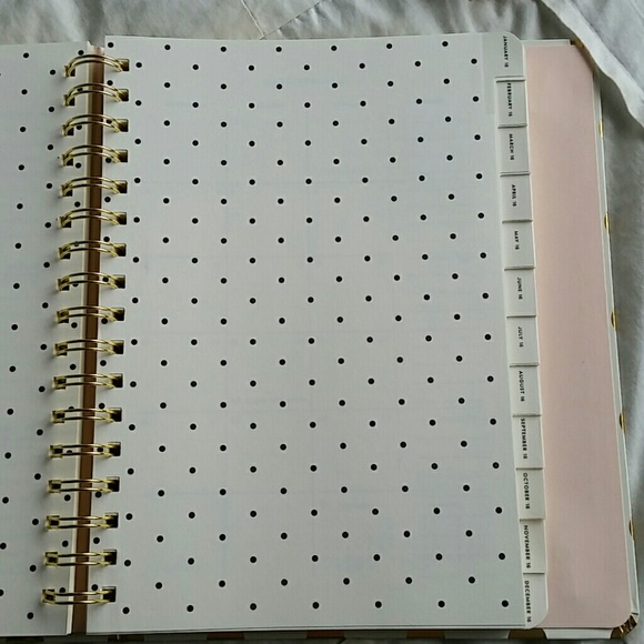 !2 LEFT! Kate Spade Large Gold Dot Agenda - Picture 3 of 4
