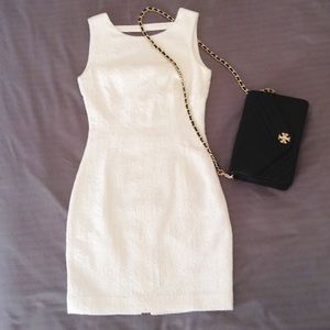 H&M White Jacquard Cocktail Dress