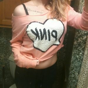 vs PINK crop top sweatshirt