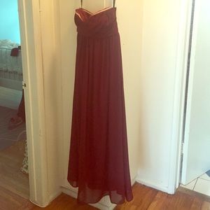 Burgundy Chiffon Gown