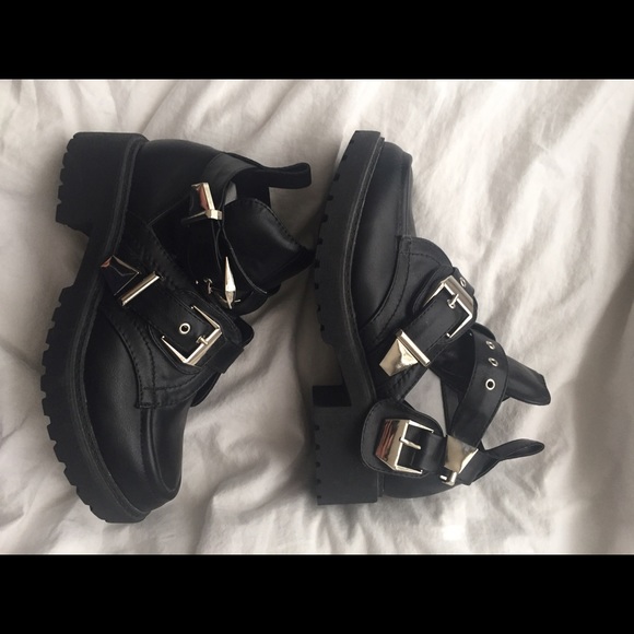 Cut out black booties