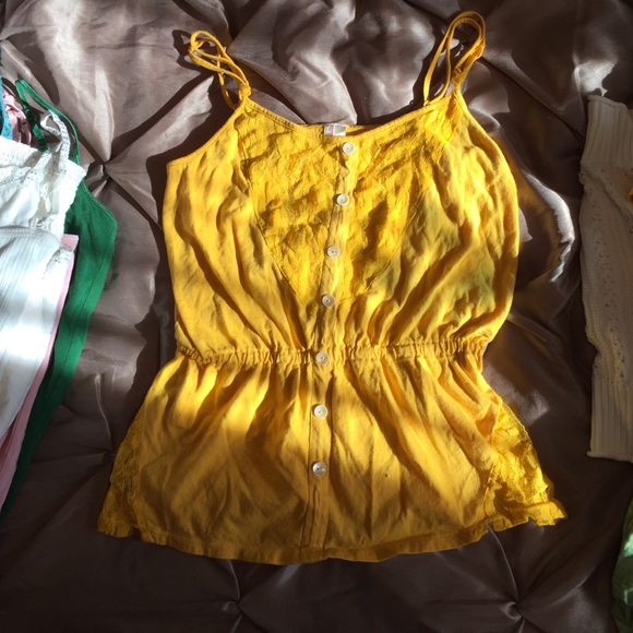 Yellow tank from pacsun