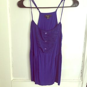 Royal blue flowy tank
