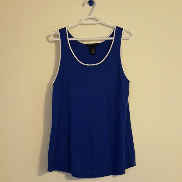 Lane Bryant royal blue and white tank top 14/16