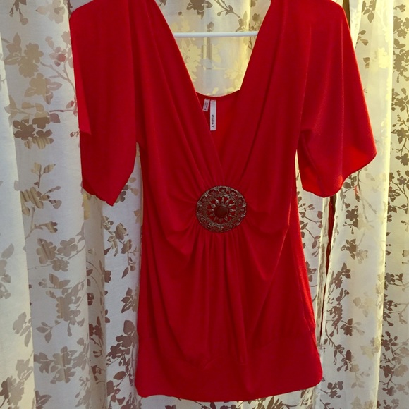 Sexy Red Deep V-neck